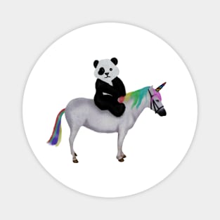 Cute Panda riding Unicorn, Birthday Girl, Women Magnet